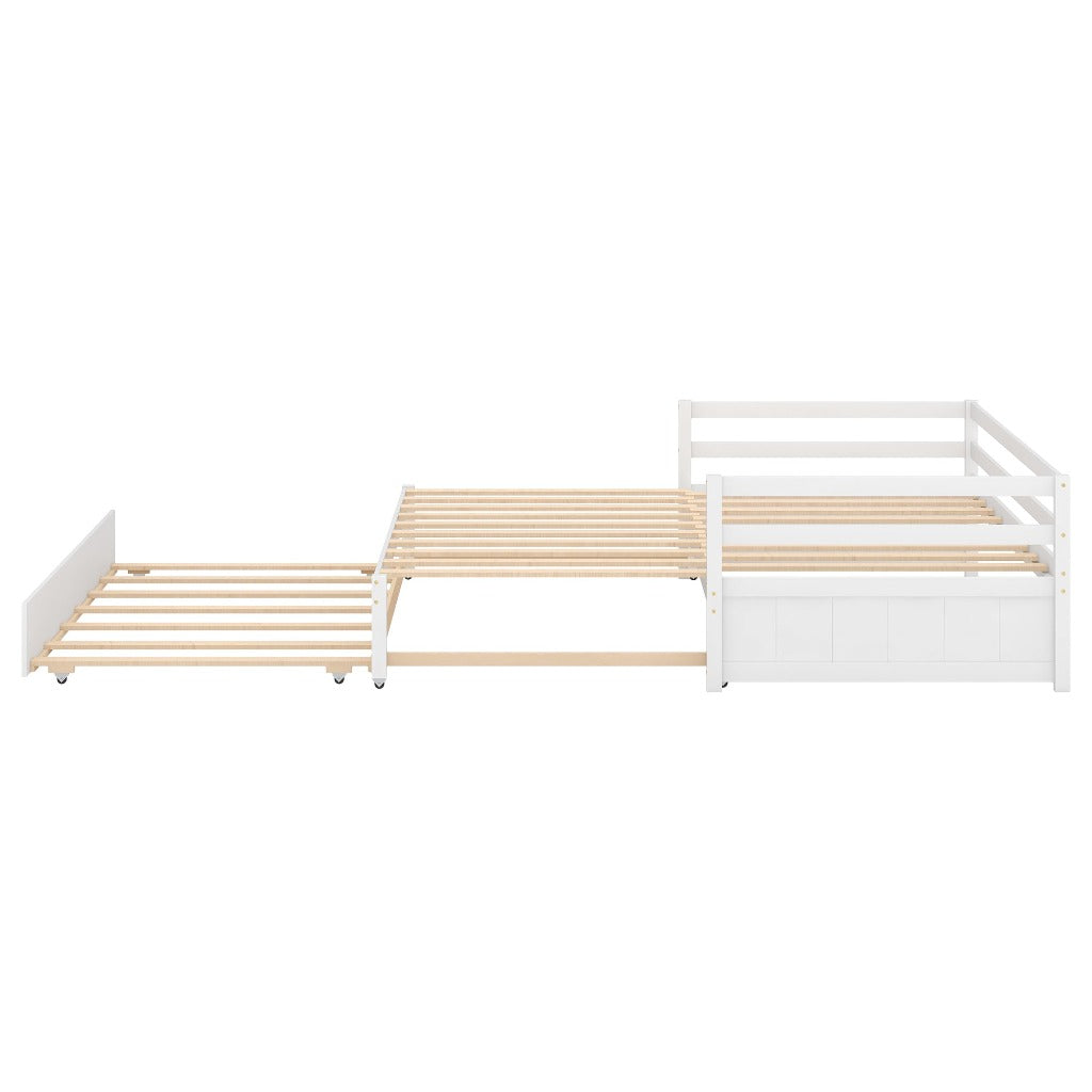 White Dual-Size Daybed with Trundle