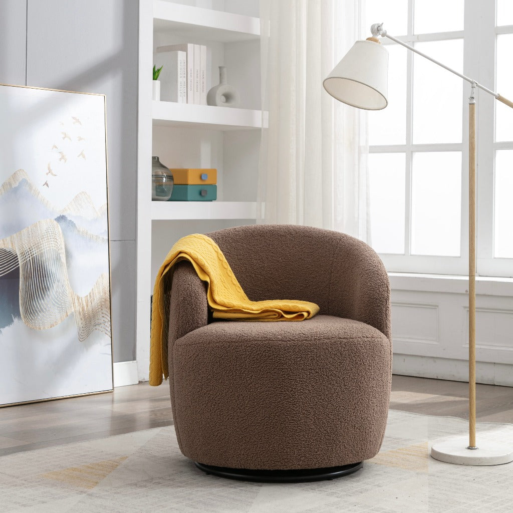 Brown Accent Swivel Chair