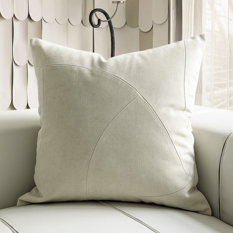 White Brushed Woven Pillow 20x20 Inch