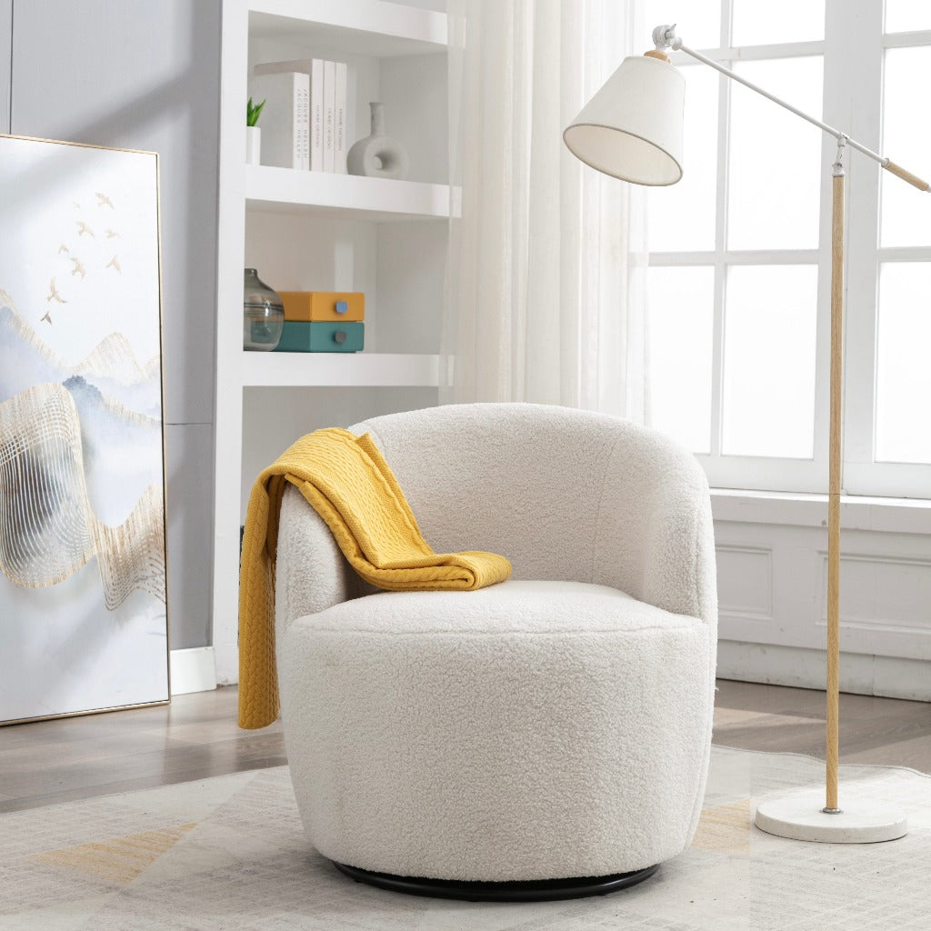 Ivory Accent Swivel Chair