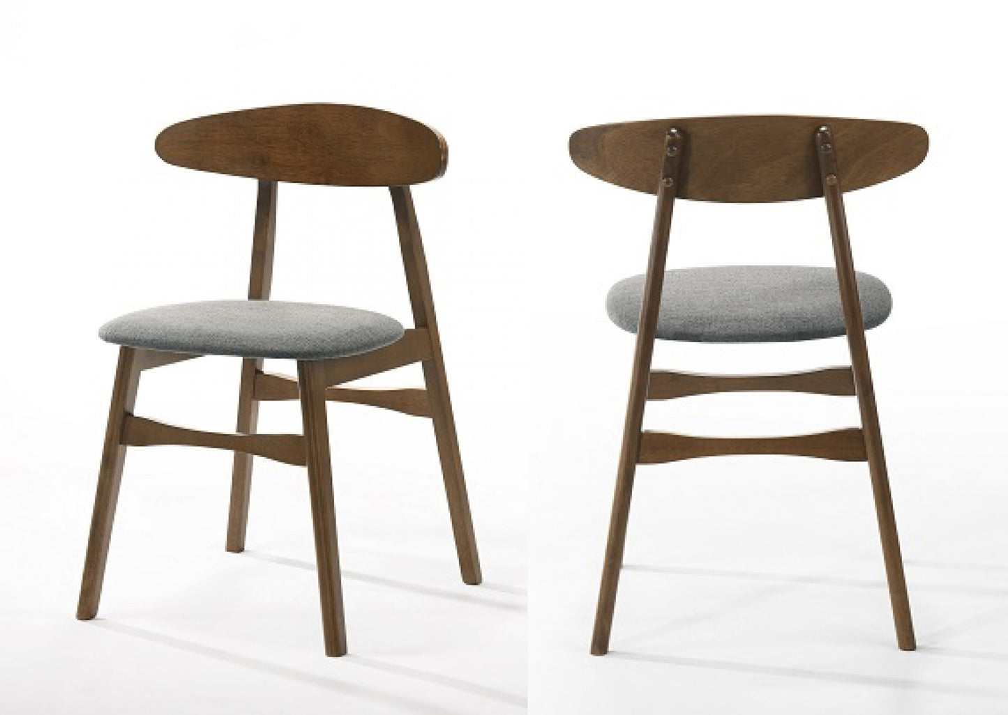 Luxor Modern Grey Dining Chair Set of 2