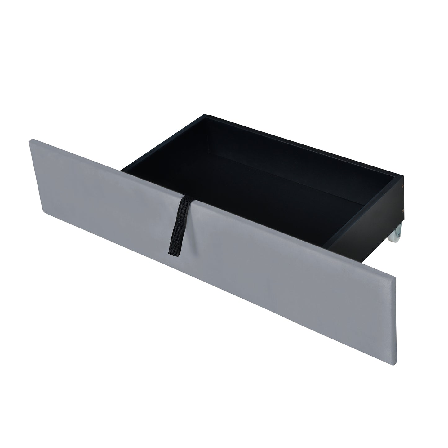 Grey Upholstered Storage Queen Bed