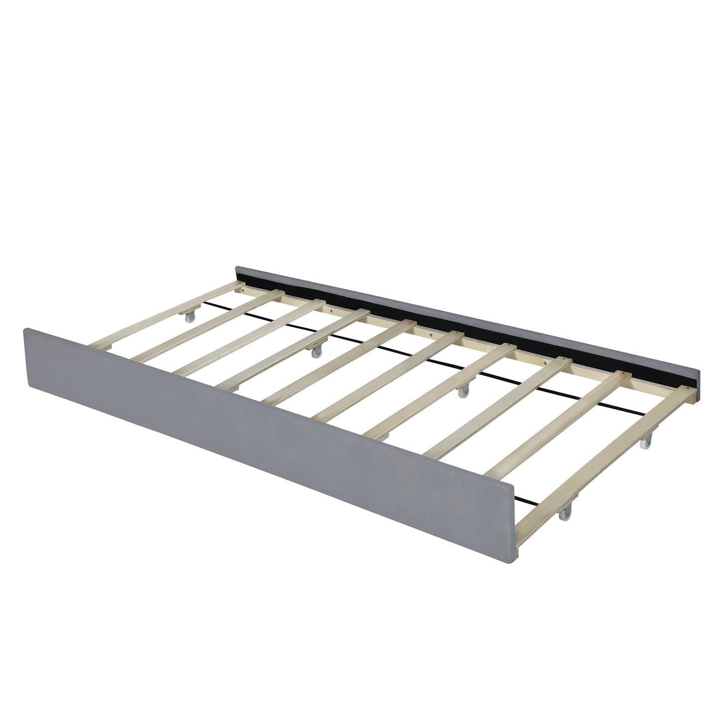 Grey Upholstered Storage Queen Bed