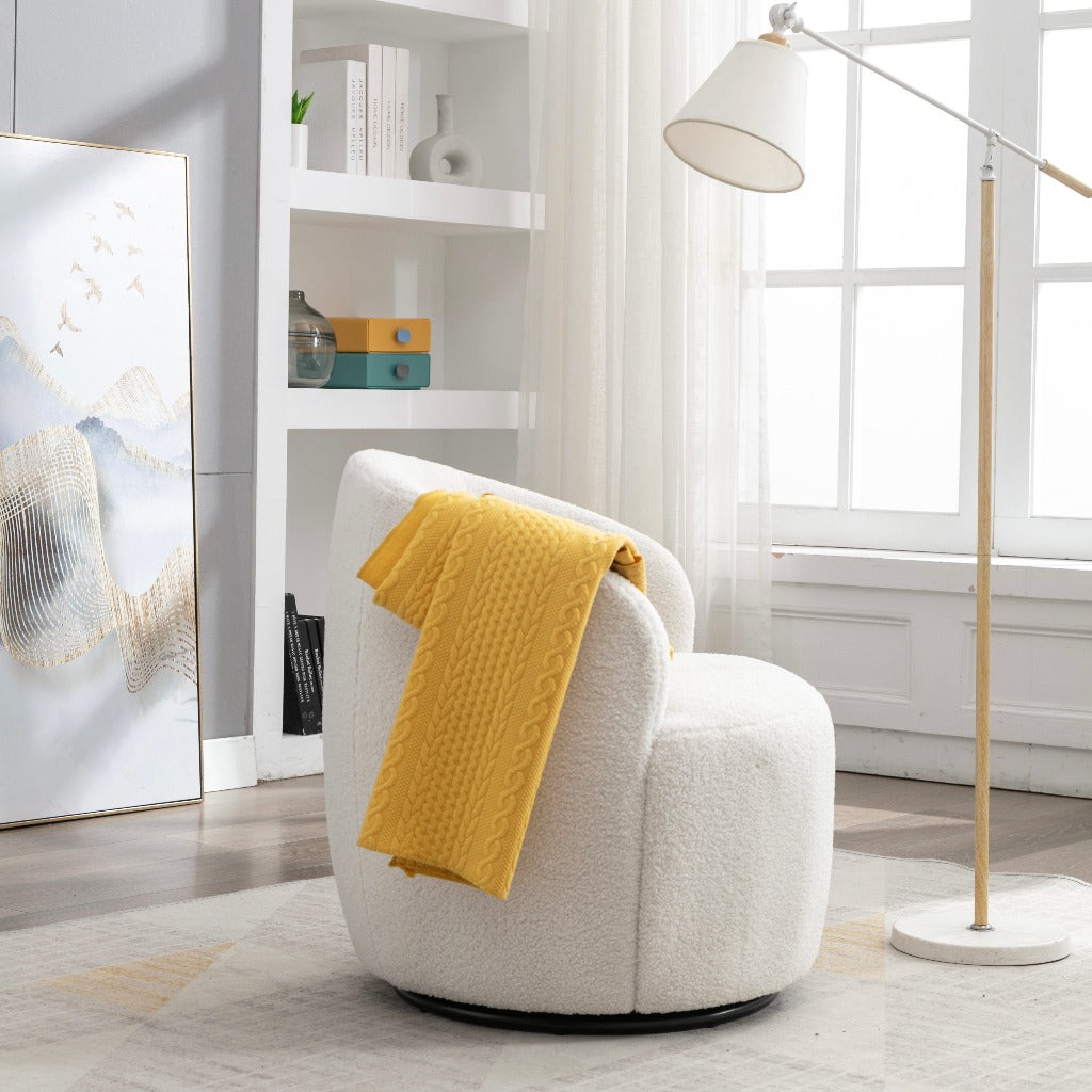 Ivory Accent Swivel Chair