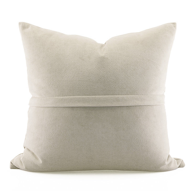 White Brushed Woven Pillow 20x20 Inch