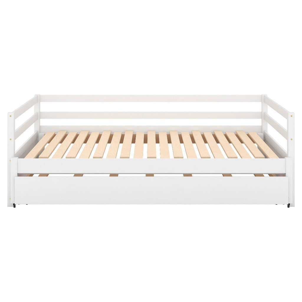 White Dual-Size Daybed with Trundle