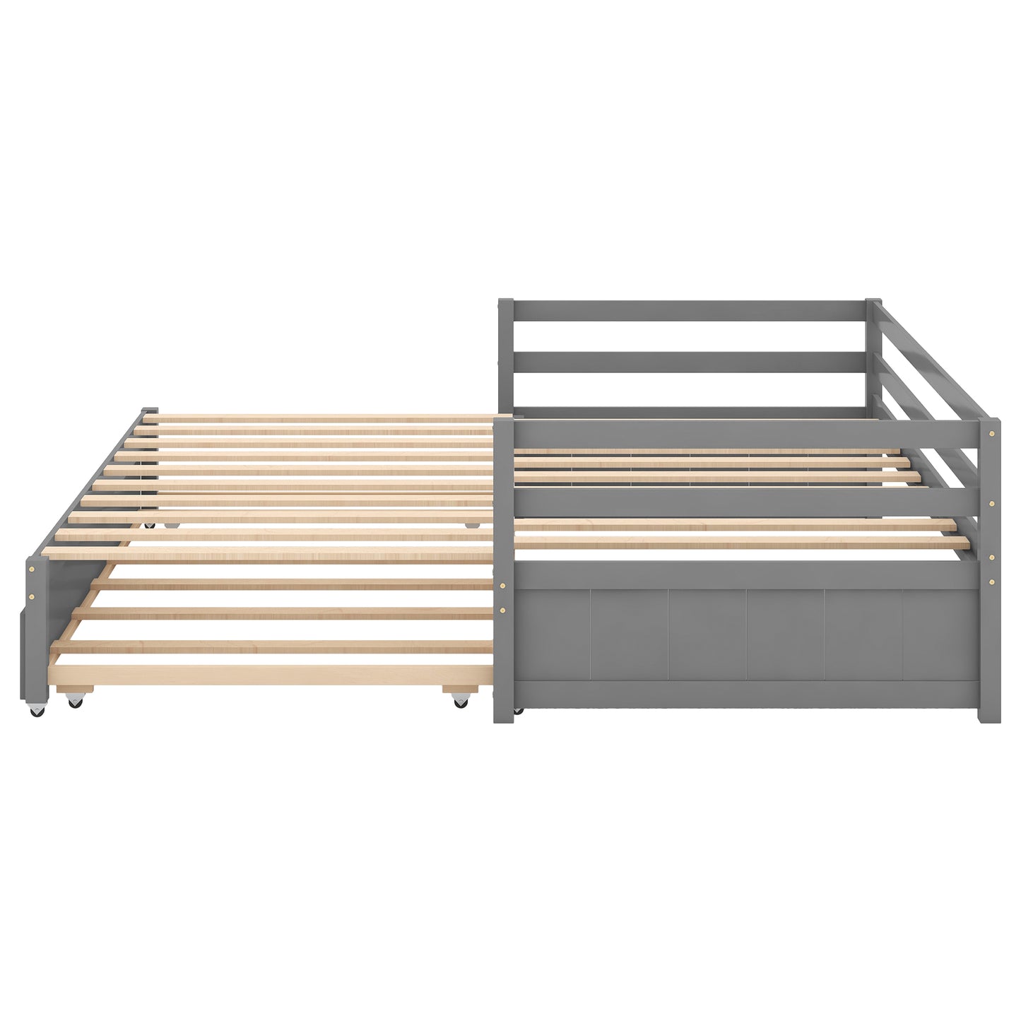 Grey Dual-Size Daybed with Trundle