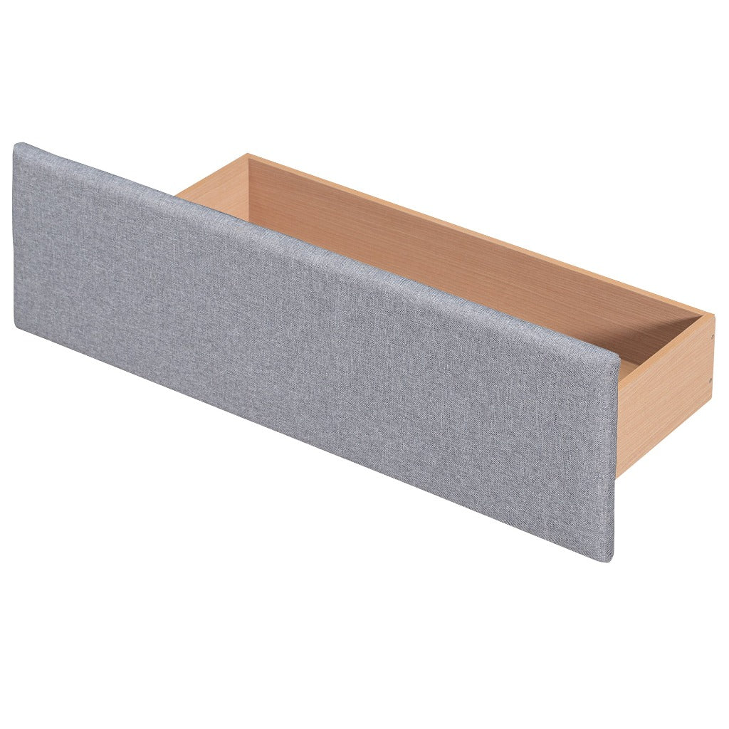 Light Grey Upholstered Storage Queen Bed