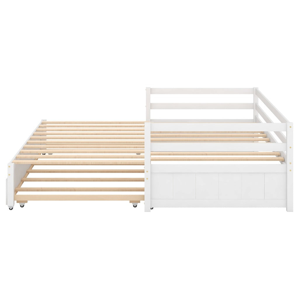 White Dual-Size Daybed with Trundle