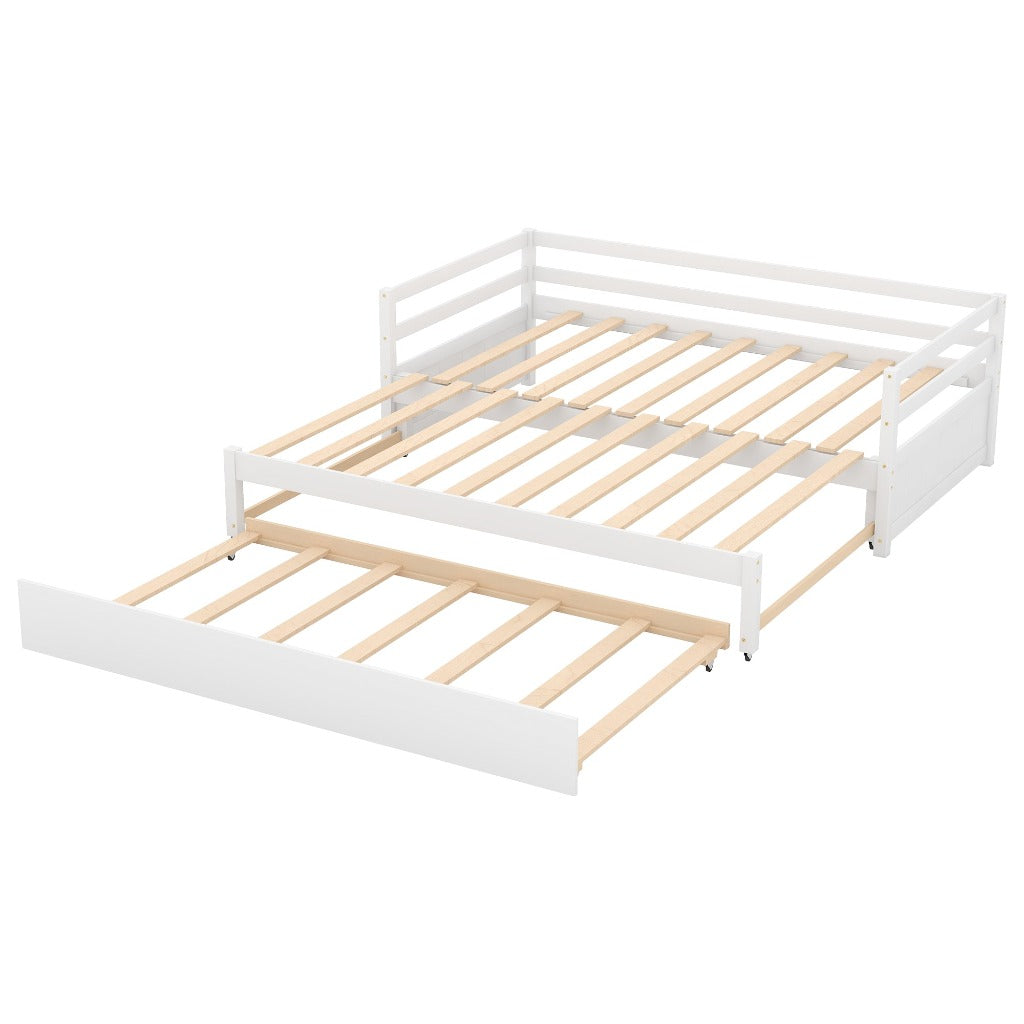 White Dual-Size Daybed with Trundle