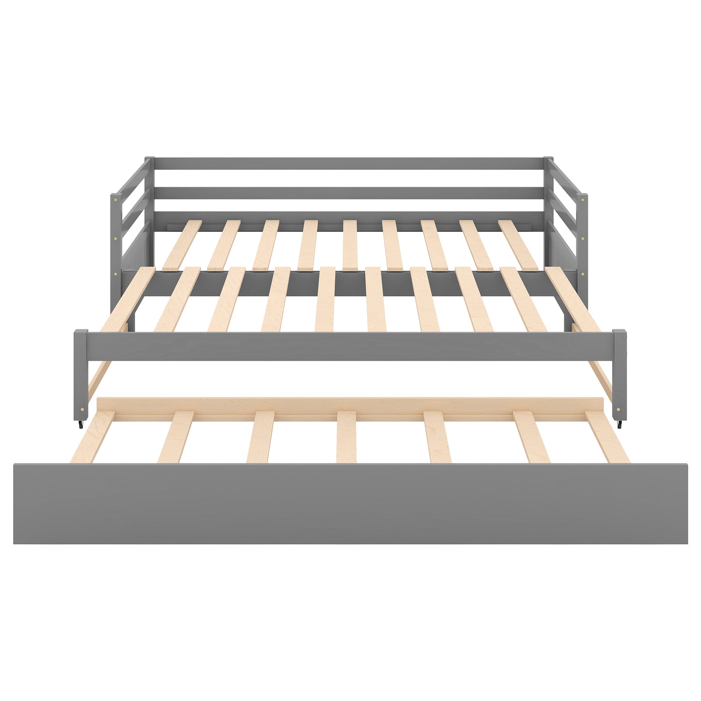 Grey Dual-Size Daybed with Trundle