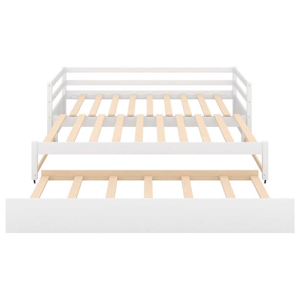 White Dual-Size Daybed with Trundle