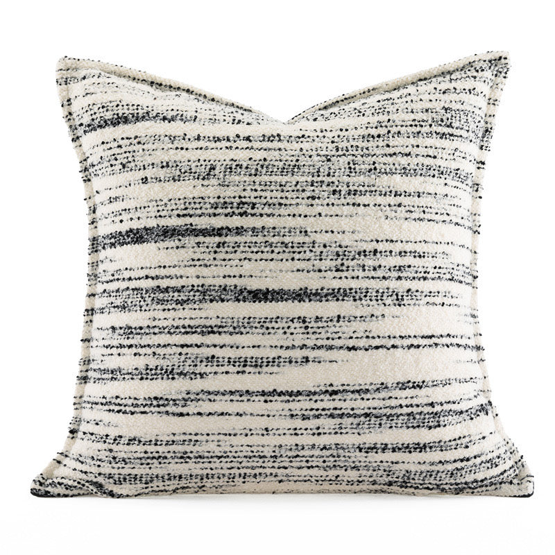 Harmony Stripe Cotton Linen Square Pillow 18x18 Inch