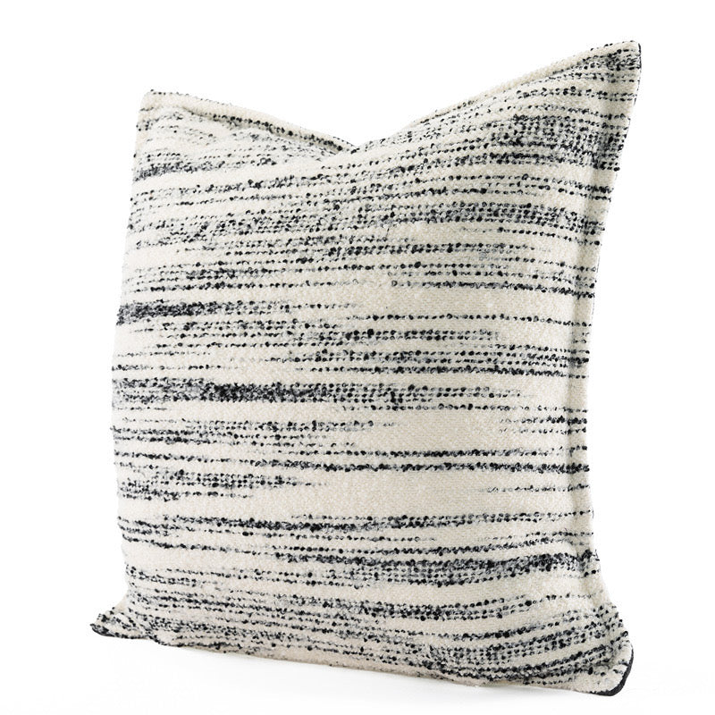 Harmony Stripe Cotton Linen Square Pillow 18x18 Inch