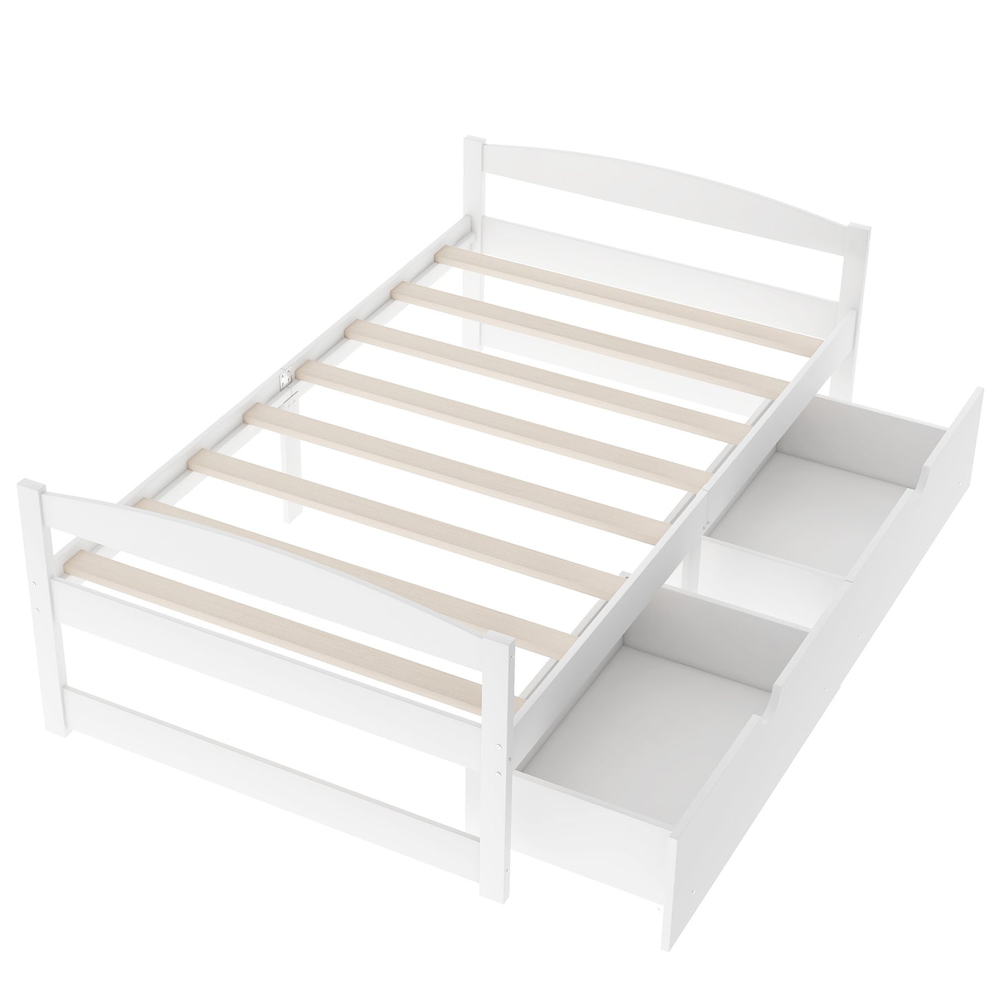 White Pine Storage Twin Bed