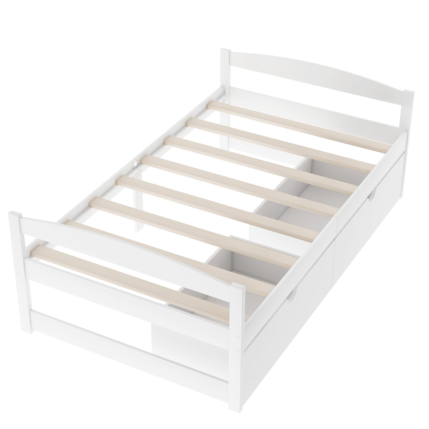 White Pine Storage Twin Bed