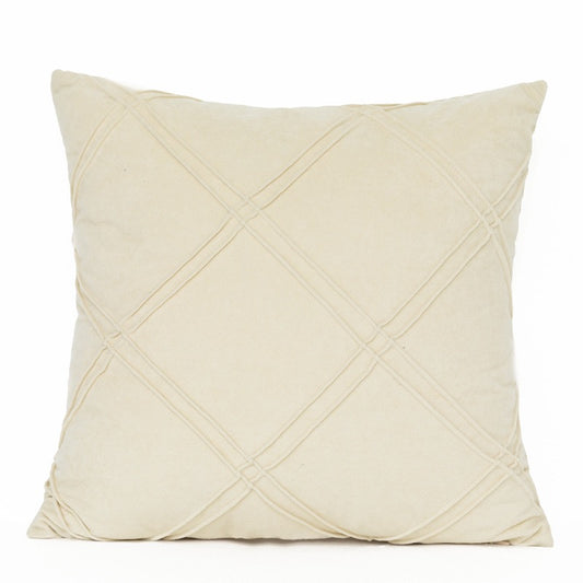 Beige Brushed Woven Throw Pillow 18x18 Inch